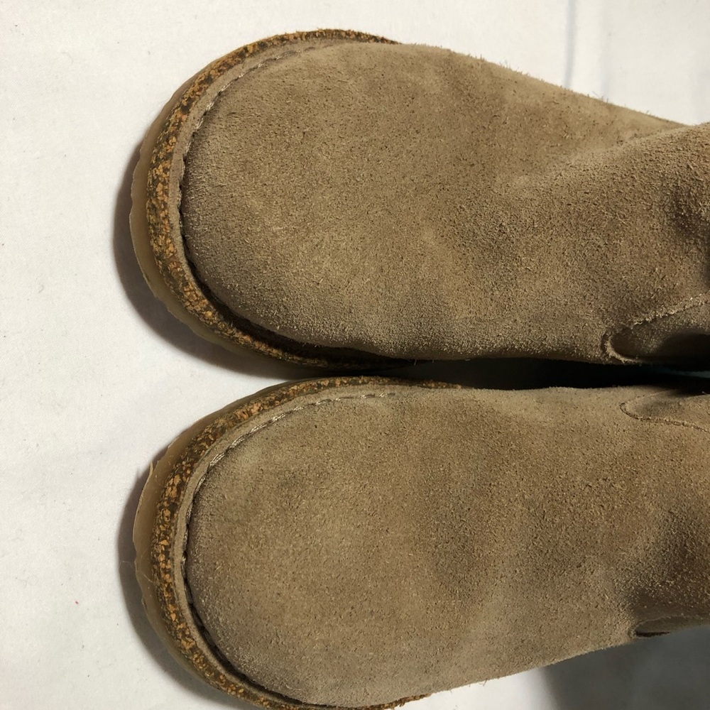 Birkenstock Uppsala Shearling Suede Leather boots gray taupe shearling lining 38 - Picture 10 of 13